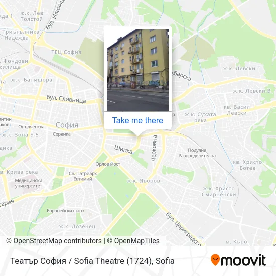 Карта Театър София / Sofia Theatre (1724)