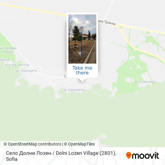 Село Долни Лозен / Dolni Lozen Village (2801) map