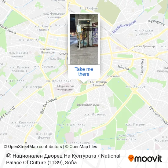 Ⓜ️ Национален Дворец На Културата / National Palace Of Culture (1139) map