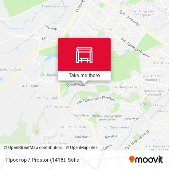 Карта Простор / Prostor (1418)
