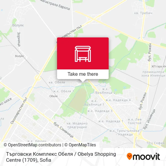 Карта Търговски Комплекс Обеля / Obelya Shopping Centre (1709)