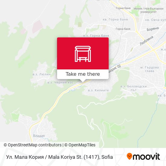 Ул. Мала Кория / Mala Koriya St. (1417) map
