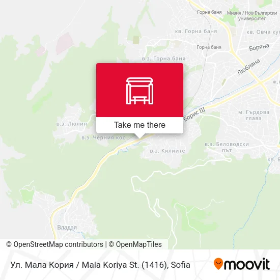 Ул. Мала Кория / Mala Koriya St. (1416) map
