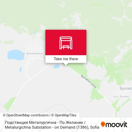 Карта Подстанция Металургична - По Желание / Metalurgichna Substation - on Demand (1386)
