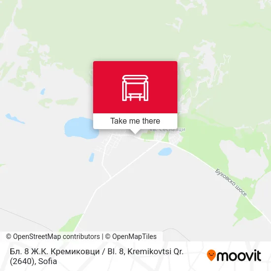 Карта Бл. 8 Ж.К. Кремиковци / Bl. 8, Kremikovtsi Qr. (2640)