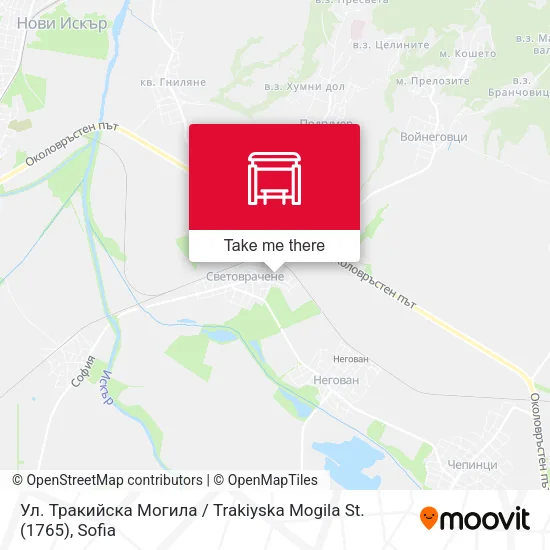 Карта Ул. Тракийска Могила / Trakiyska Mogila St. (1765)