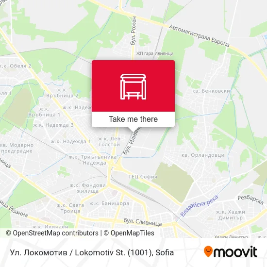 Ул. Локомотив / Lokomotiv St. (1001) map