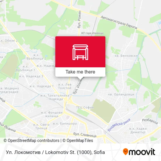 Карта Ул. Локомотив / Lokomotiv St. (1000)