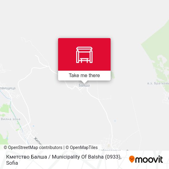 Карта Кметство Балша / Municipality Of Balsha (0933)