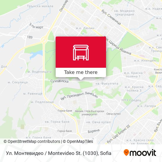 Ул. Монтевидео / Montevideo St. (1030) map