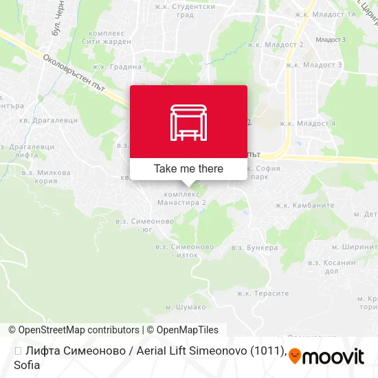 Карта 🚠 Лифта Симеоново / Aerial Lift Simeonovo (1011)