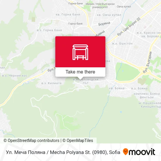 Ул. Меча Поляна / Mecha Polyana St. (0980) map