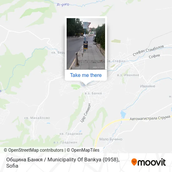Карта Община Банкя / Municipality Of Bankya (0958)