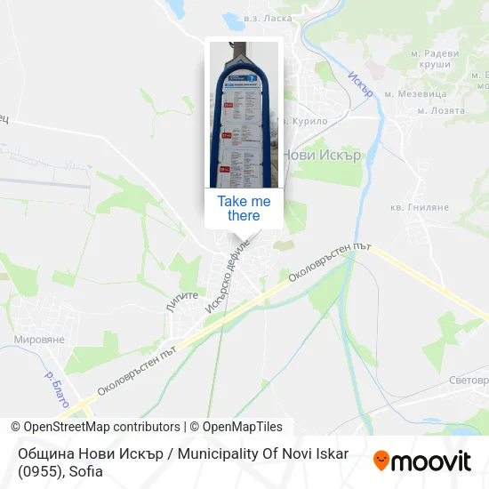 Карта Община Нови Искър / Municipality Of Novi Iskar (0955)