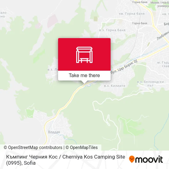 Карта Къмпинг Черния Кос / Cherniya Kos Camping Site (0995)