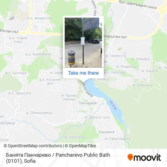 Карта Банята Панчарево / Pancharevo Public Bath (0101)
