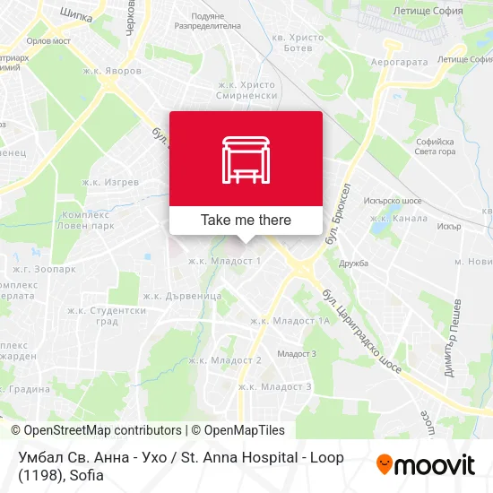 Карта Умбал Св. Анна - Ухо / St. Anna Hospital - Loop (1198)