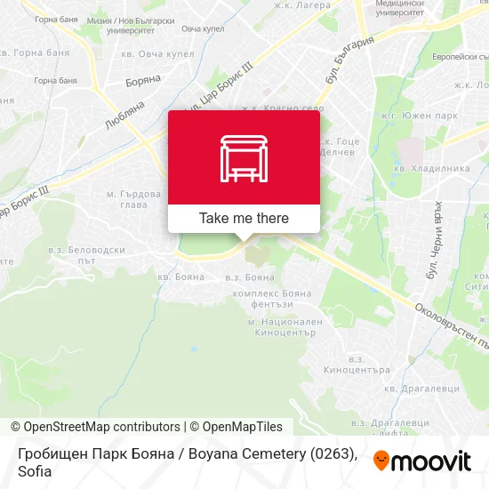 Карта Гробищен Парк Бояна / Boyana Cemetery (0263)