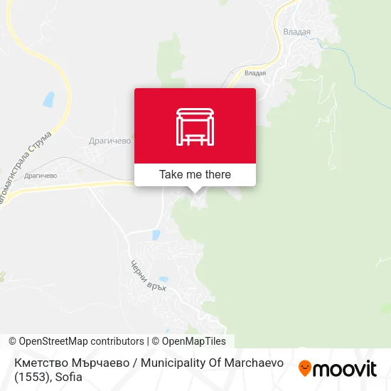 Карта Кметство Мърчаево / Municipality Of Marchaevo (1553)