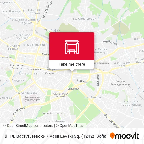 Карта 🎓 Пл. Васил Левски / Vasil Levski Sq. (1242)