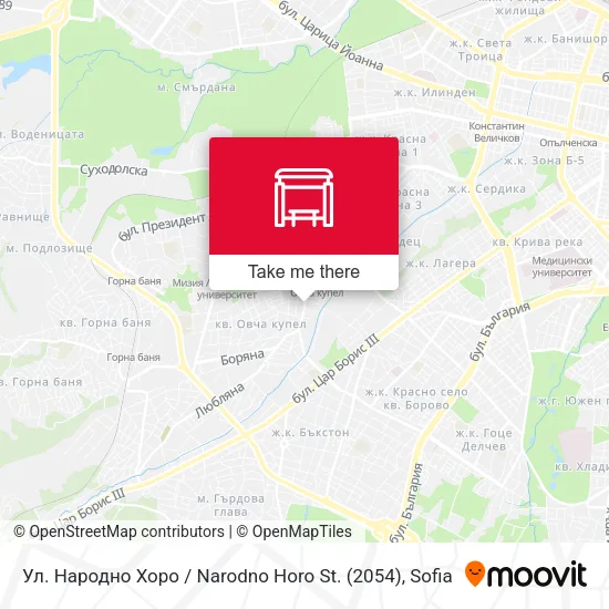 Карта Ул. Народно Хоро / Narodno Horo St. (2054)