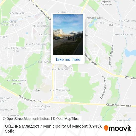 Карта Община Младост / Municipality Of Mladost (0945)