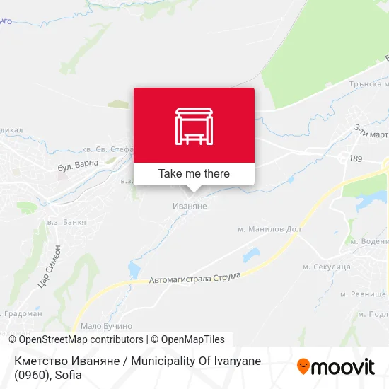 Кметство Иваняне / Municipality Of Ivanyane (0960) map