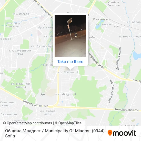Карта Община Младост / Municipality Of Mladost (0944)
