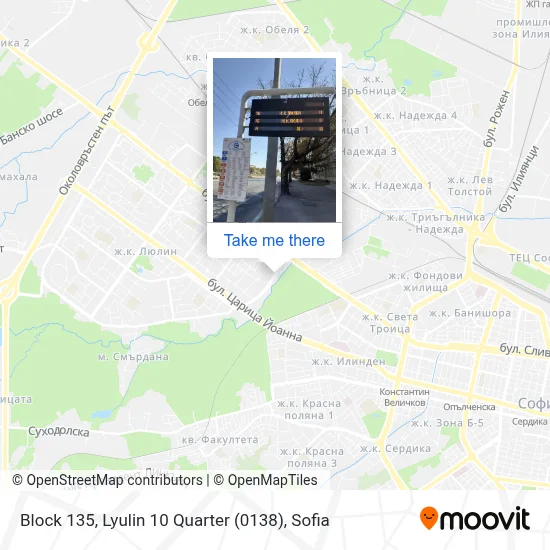 Block 135, Lyulin 10 Quarter (0138) map