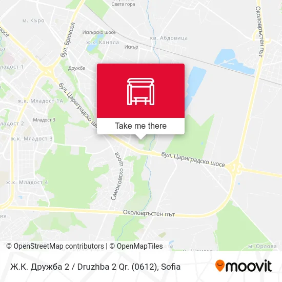 Карта Ж.К. Дружба 2 / Druzhba 2 Qr. (0612)