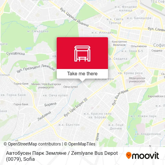 Карта Автобусен Парк Земляне / Zemlyane Bus Depot (0079)