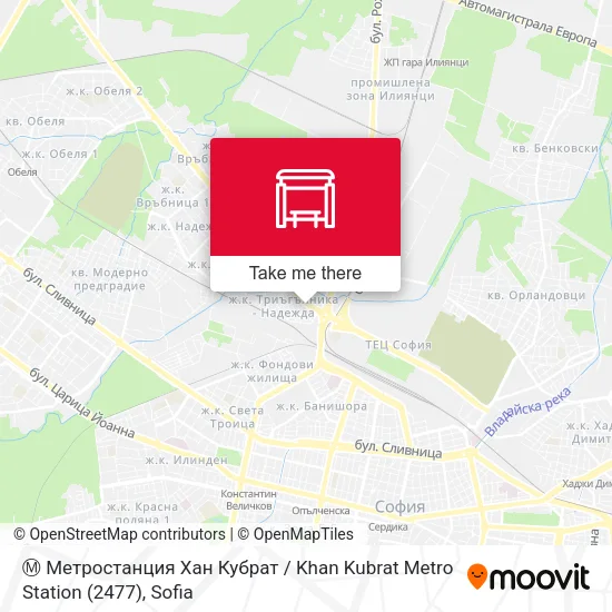 Карта Ⓜ️ Метростанция Хан Кубрат / Khan Kubrat Metro Station (2477)