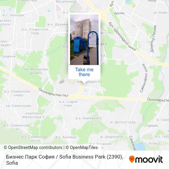 Карта Бизнес Парк София / Sofia Business Park (2390)