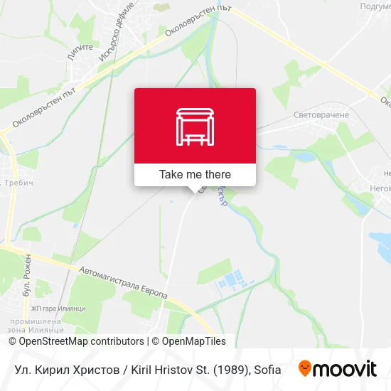 Карта Ул. Кирил Христов / Kiril Hristov St. (1989)