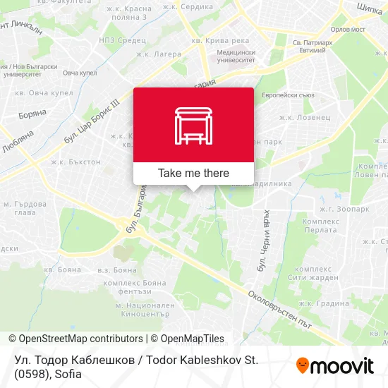Карта Ул. Тодор Каблешков / Todor Kableshkov St. (0598)