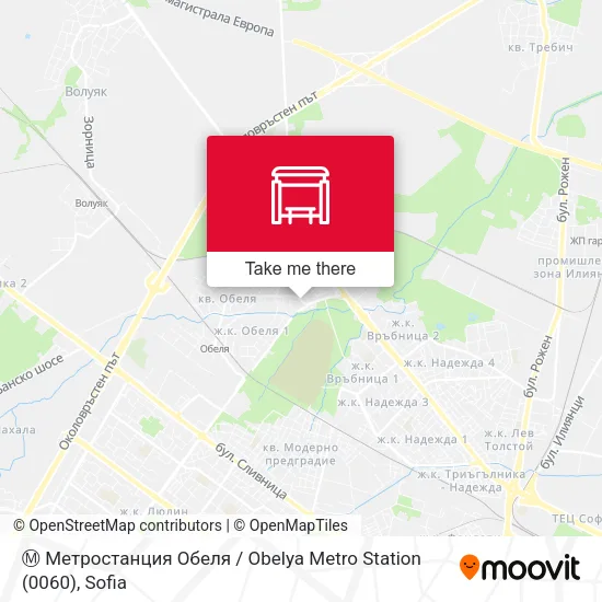 Карта Ⓜ️ Метростанция Обеля / Obelya Metro Station (0060)