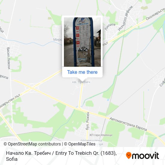 Карта Начало Кв. Требич / Entry To Trebich Qr. (1683)