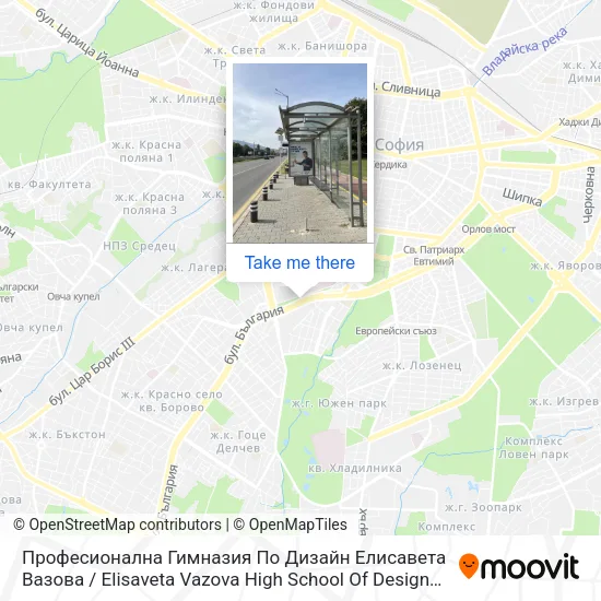 Професионална Гимназия По Дизайн Елисавета Вазова / Elisaveta Vazova High School Of Design (1739) map