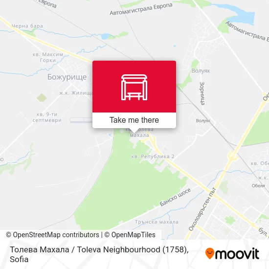 Карта Толева Махала / Toleva Neighbourhood (1758)