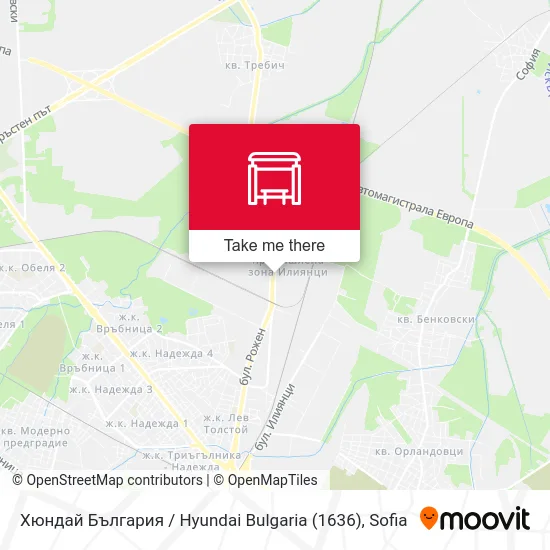 Карта Хюндай България / Hyundai Bulgaria (1636)