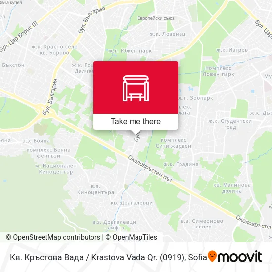Карта Кв. Кръстова Вада / Krastova Vada Qr. (0919)
