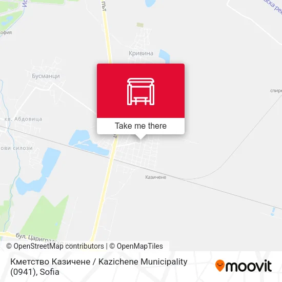 Карта Кметство Казичене / Kazichene Municipality (0941)