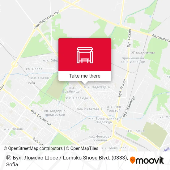 Карта Ⓜ️ Бул. Ломско Шосе / Lomsko Shose Blvd. (0333)