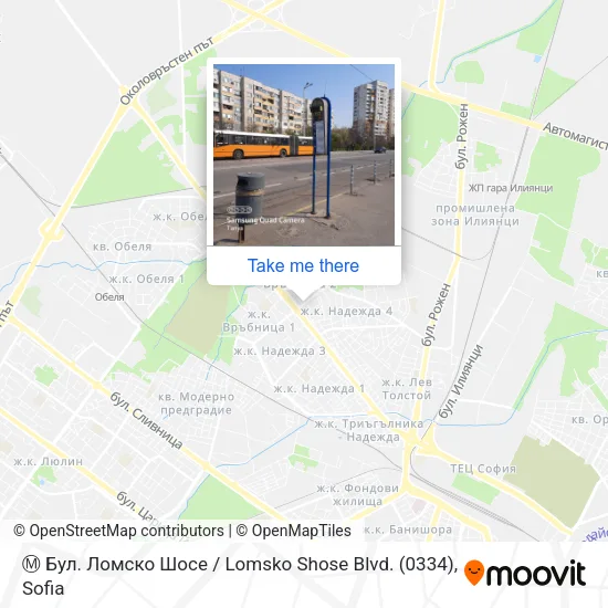 Карта Ⓜ️ Бул. Ломско Шосе / Lomsko Shose Blvd. (0334)