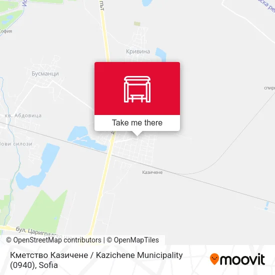 Карта Кметство Казичене / Kazichene Municipality (0940)