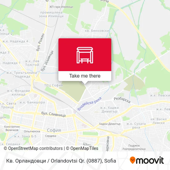 Карта Кв. Орландовци / Orlandovtsi Qr. (0887)