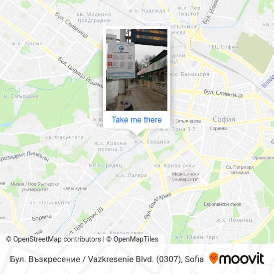 Карта Бул. Възкресение / Vazkresenie Blvd. (0307)