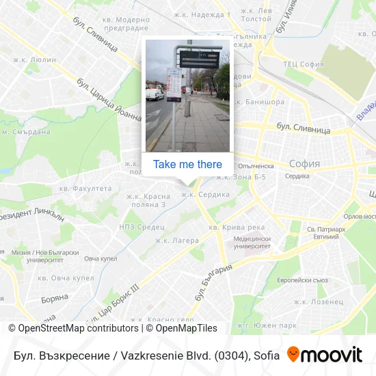 Карта Бул. Възкресение / Vazkresenie Blvd. (0304)