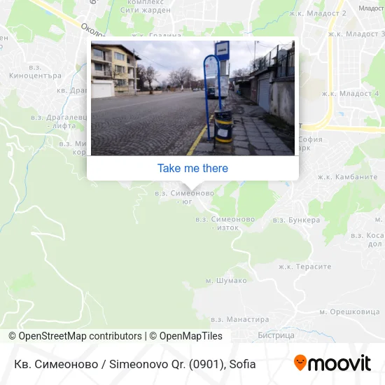 Карта Кв. Симеоново / Simeonovo Qr. (0901)