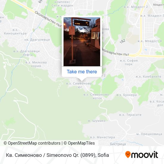 Карта Кв. Симеоново / Simeonovo Qr. (0899)